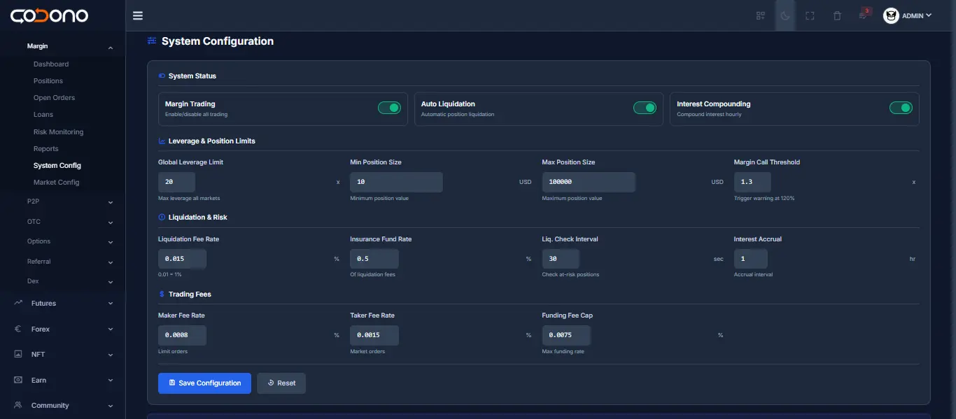 Lending Admin Panel - Loan Configuration & Management