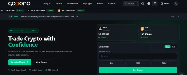 Painel do Software de Exchange de Criptomoedas White Label