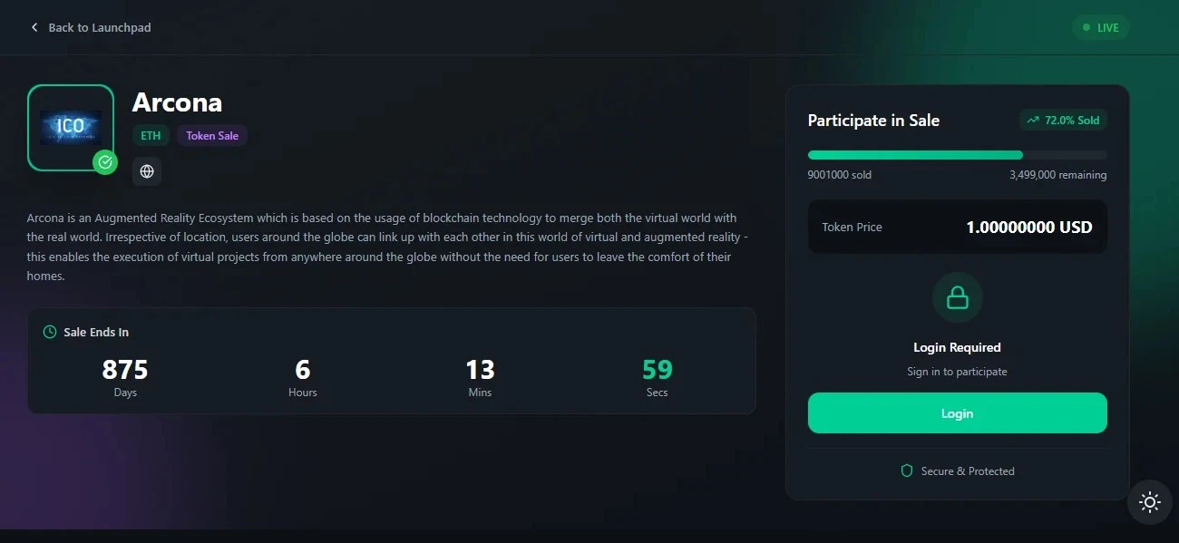 Codono Launchpad Platform Interface