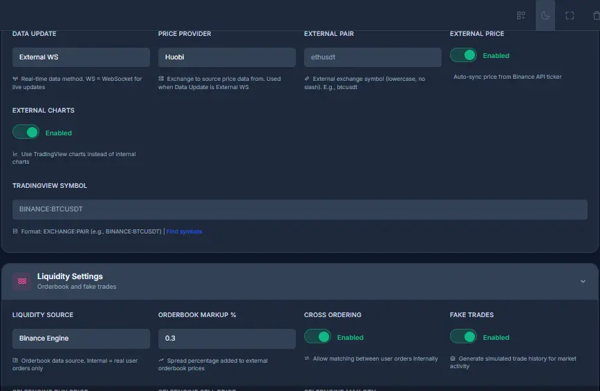 Liquidity Engine Dashboard - Order Book Aggregation