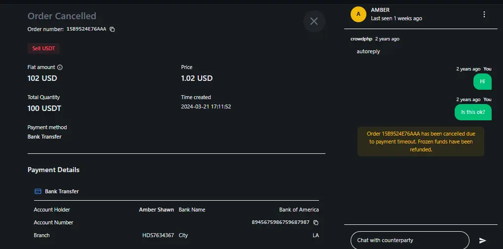 Trade Chat & Payment Proof